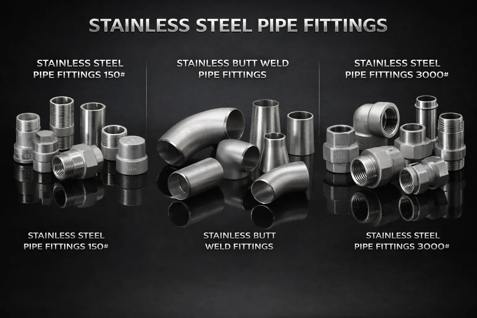 Ruostumattomasta teräksestä valmistetut putkenosat 150 kg